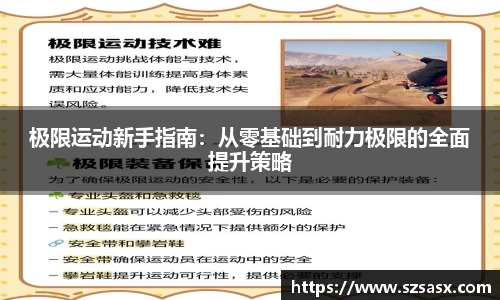 极限运动新手指南：从零基础到耐力极限的全面提升策略