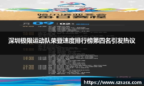 深圳极限运动队荣登速度排行榜第四名引发热议